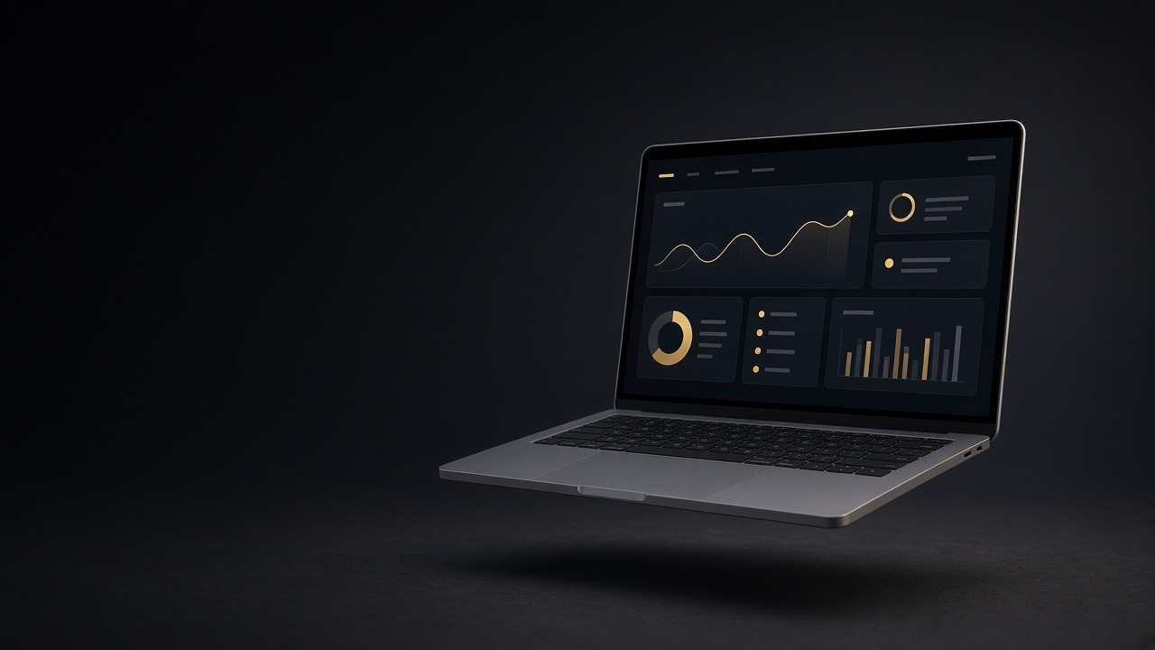 Laptop on the product stage. Picture only — not site copy.